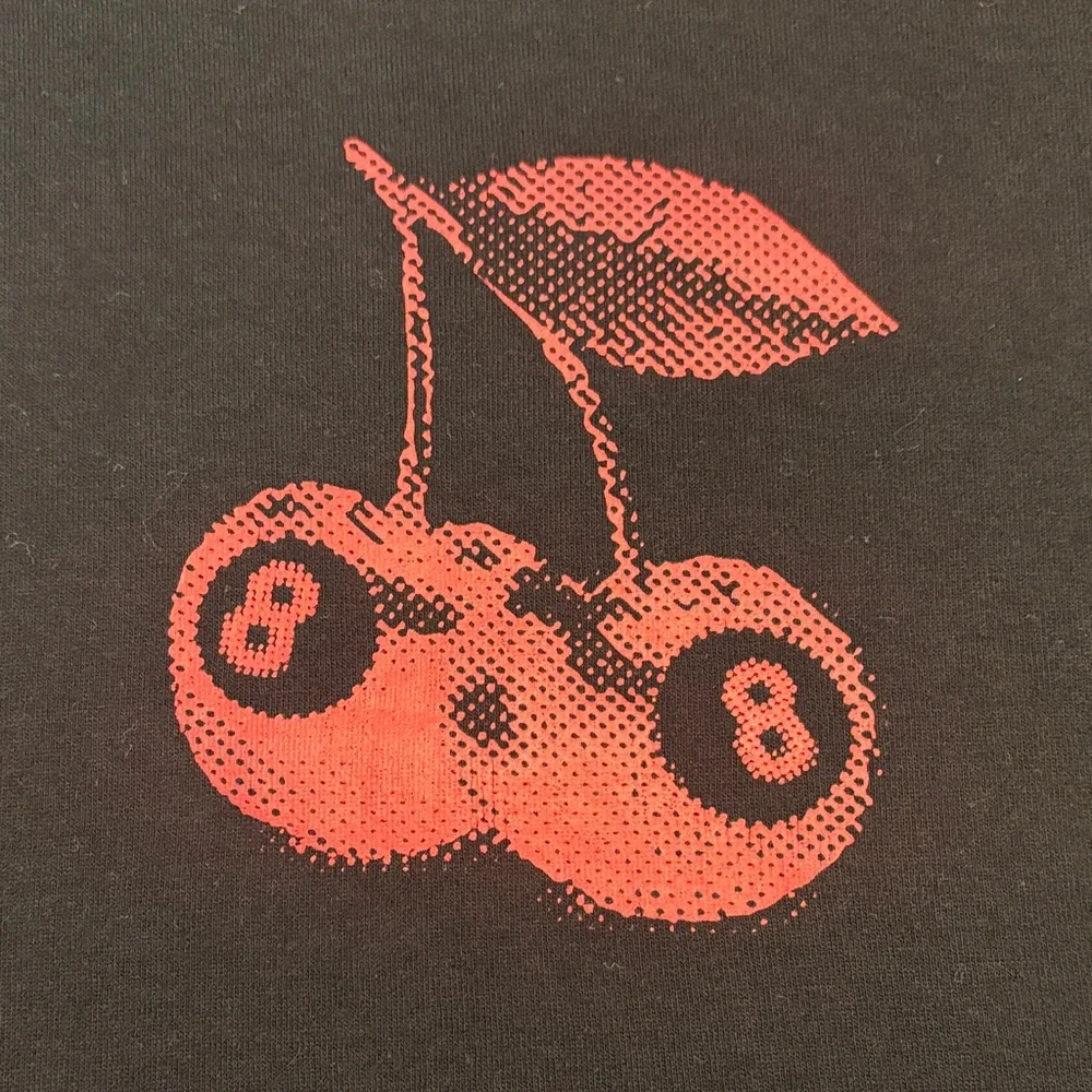 Garage Black Crop Tee with Red Cherry Graphic - Picture 7 of 11